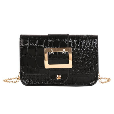 

Solid Color Alligator Pattern Shoulder Handbags Women Leather Crossbody Bag