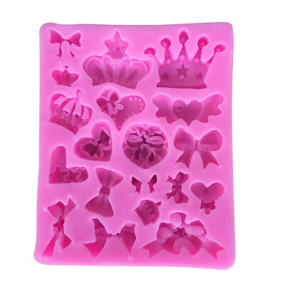 

Butterfly Cake Mold Bow Crown Sugar Silicone Mat DIY Cookie Biscuit Cake Decorating Tools Fondant Mould Kitchen Accessories