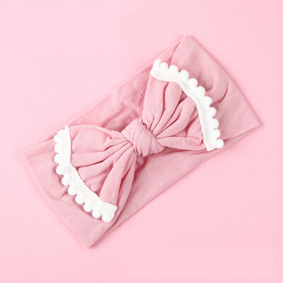

〖Follure〗Wide Nylon Bow Ribbon with Pompom Knot Bow Nylon Head  Plus