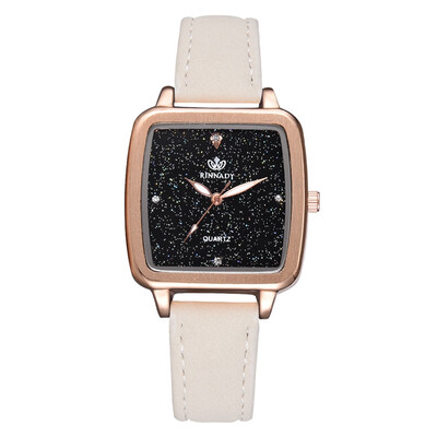 

Xr3104 New Ladies Alloy Watch Starry Luxury PU Quartz Watch