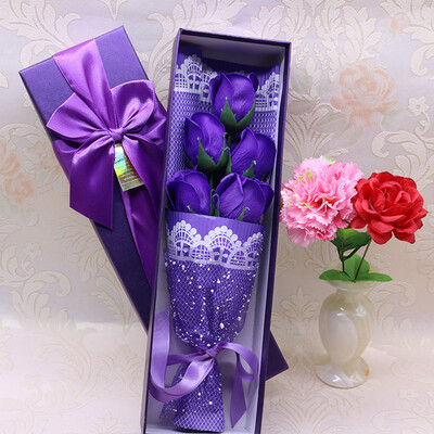 

Gobestart Rose Soap Flower Floral Bouquet Gift Box for Mothers Day Wedding Party Present
