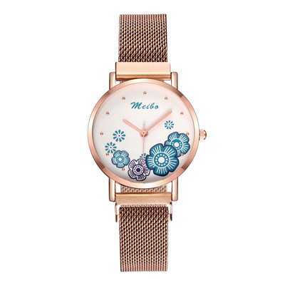 

Unique Style Women Watches Flower Dial Ladies Fashion Quartz Wristwatch Magnet Buckle Strap Clock Casual Dress Reloj Mujer 5