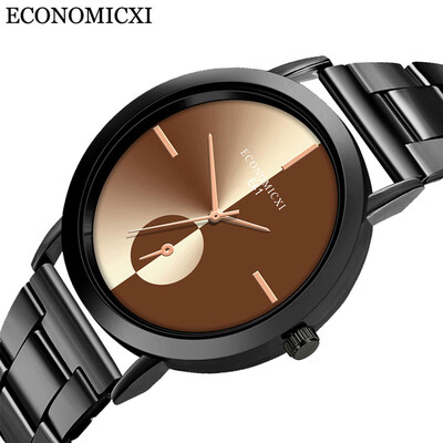 

Gobestart Fashion Sport Mens Stainless Steel Case Band Quartz Analog Wrist Watch