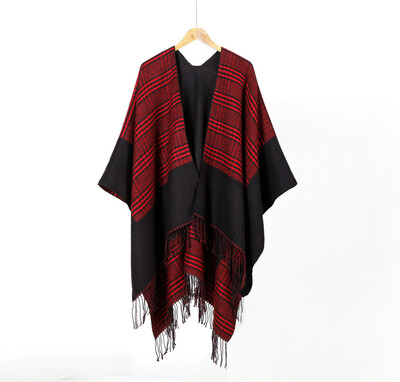 

New jacquard frame small square warm shawl factory direct Europe&America autumn&winter scarf long thick cloak