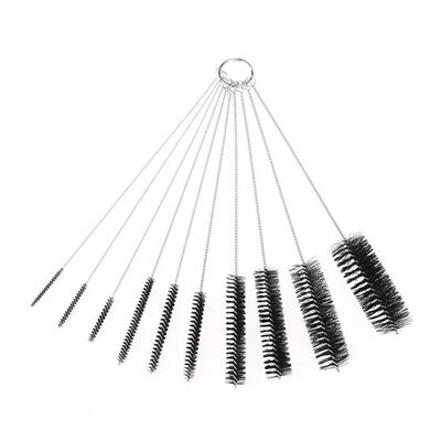 

10pcs Coffee Machine Cleaning Brushes Stainless Steel Nylon Tube Brush Set