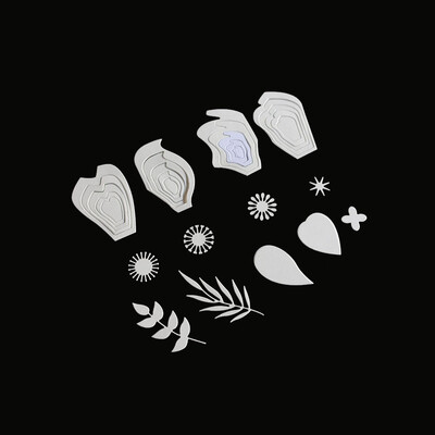 

Siaonvr New Flower Heart Metal Cutting Dies Stencils DIY Scrapbooking Album Paper Card
