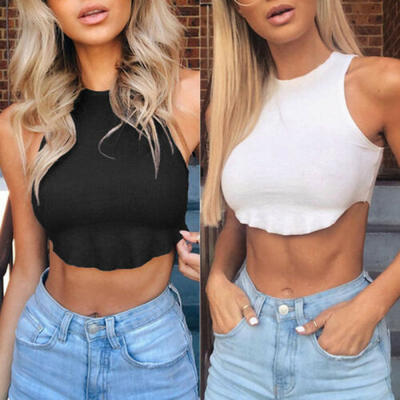 

Women Sexy Casual Tank Top Vest Blouse Sleeveless Summer Crop Top Shirt Cami Top
