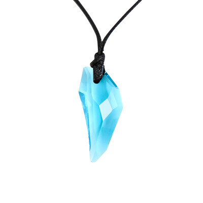 

HHYDE Austrian Crystal The Teeth of the Wolf Pendant Chains Long Leather Men Women jewelry Necklace 12 colours For Gifts