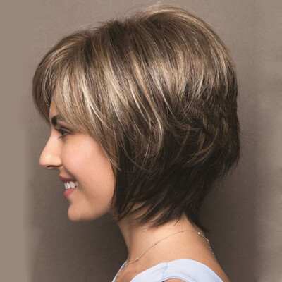 

〖Follure〗Sexy Women Short Brown Natural Wig Party Synthetic Fashion Wigs