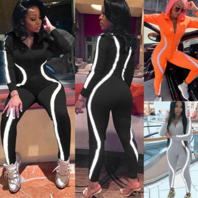 

Women Bodycon Zipper Playsuit Jumpsuit Romper Clubwear Long Pants Party Trousers