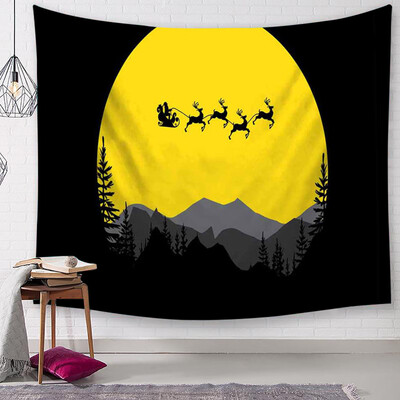 

Siaonvr Christmas Tapestry Santa Print Wall Hanging Tapestry Art Home Decor