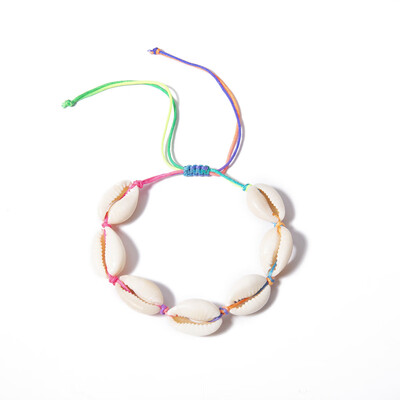 

bohemia Handmade adjustable rope chain Natural shell Bracelet Shells foot Bracelets Beaded bracelets cheville for women beach