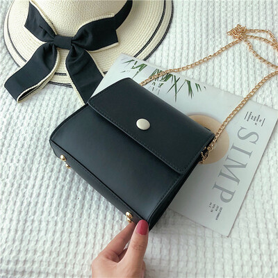 

2019 new wave Korean version of the simple temperament chain small square bag female fresh fashion casual wild shoulder Messenger bag