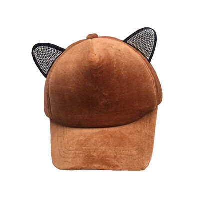

Cute hat soft girl cat ear baseball cap Korean version autumn&winter sweet&versatile fashionable new student cap