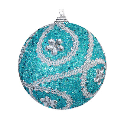 

〖Follure〗Christmas Rhinestone Glitter Baubles Xmas Tree Ornament Decoration 8CM