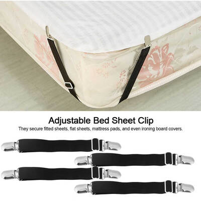 

4Pcslot Adjustable Bed Sheet Clip Fasteners Straps Elastic Holder Fixing Clamp Bed Sheet Fastener Bed Sheet Holder