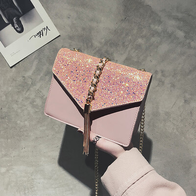 

Small bag female 2019 new wave Korean version of the chain wild Messenger bag ins super fire new chic shoulder bag