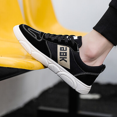 

2019 summer new Korean fashion trend mens shoes breathable white shoes male students canvas shoes male tide shoes