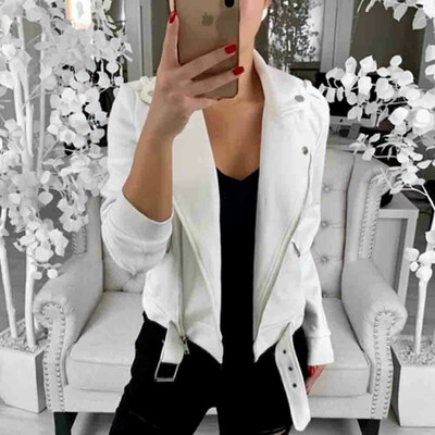 

Womens Ladies Windbreak Jacket Flight Coat Zip Up Biker Casual Tops Clothes