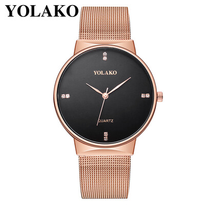 

Gobestart YOLAKO Mens Quartz Stainless Steel Band Newv Strap Watch Analog Wrist Watch