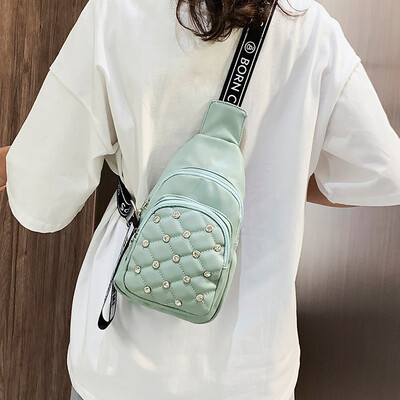 

Female bag 2019 new fashion trend personality chest bag net red bag casual messenger bag wild ins shoulder bag