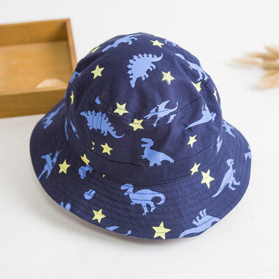 

Children Boys Cartoon Dinosaur Bucket Hat Cotton Summer Beach Baby Sun Cap uk
