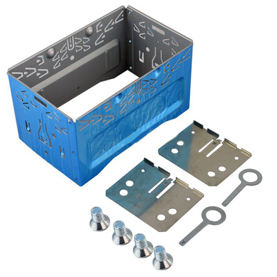 

Car Stereo Audio Refitting Facial Frame Panel ISO 2DIN Installation Metal Cage with Brackets Screws Keys