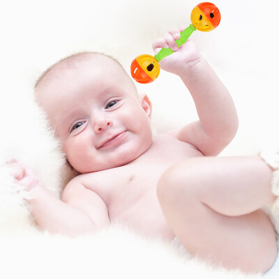 

Baby Toy Rattles Bells Shaking Dumbells Early Development Toys 0-12 Months