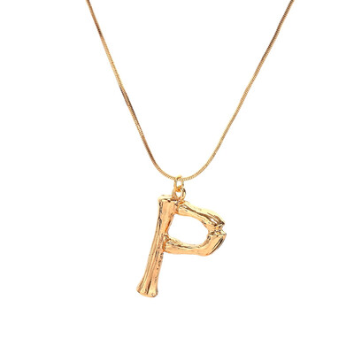 

Gold Letter Necklace Hot Fashion Vintage Jewelry Hyperbole Big English Letter Pendant Gold Chain Dangle Necklace For Women Gift