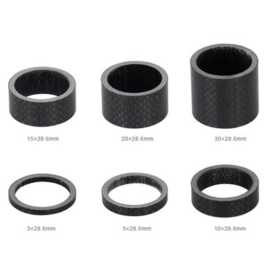 

Cycling Maintenance Headset Stem MTB Bicycle Washer Carbon Fiber Spacers 6 Pcs