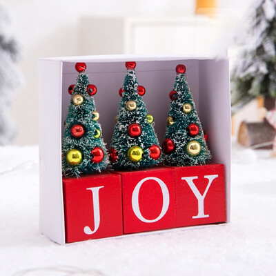 

Christmas Decorations Mini Joy Xmas Christmas Tree Decoration Hotel Party Table Window Display