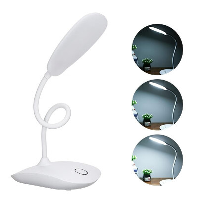 

USB Rechargeable 360° Rotating LEDs Desk Lamp 3 Level Brightness Flexible Touching Control Night Light Eye-caring Table Light for