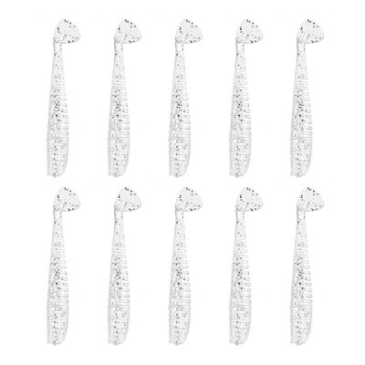 

Lixada 10pcs 85cm 3D Simulated Fishing Bait Soft PVC Translucent Lure T-type Tail Soft Bait