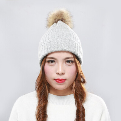 

Tailored Women Warm Crochet Winter Wool Knit Ski Beanie Skull Caps Hat Hairy Bulb