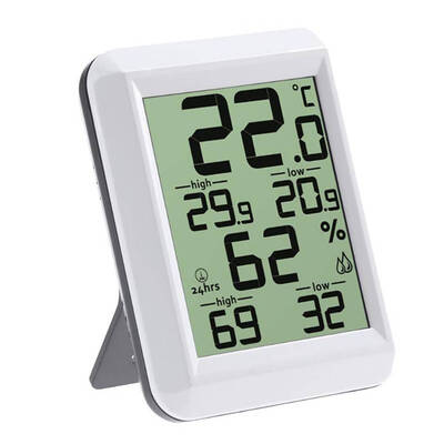 

Mini Digital Thermomete Selectable Unit High Precision LCD Display Indoor Thermohygrometer with Low Battery Alarm