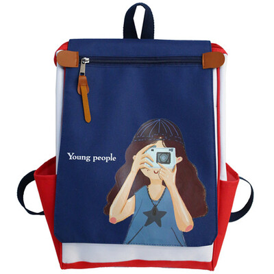 

Insfeng schoolbag female Korean version of senior high school students antique Fashion Shoulder Bag Computer Backpack