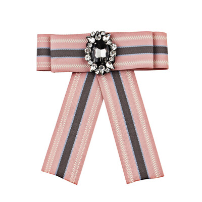 

Crystal Women Brooches Dress Accessories Pins Canvas Fabric New Bow for Women Corsage Brooch Tie Necktie