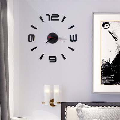 

Siaonvr 3D DIY Roman Numbers Acrylic Mirror Wall Sticker Clock Home Decor Mural Decals
