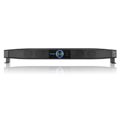 

Smalody Soundbar USB Powered Speakers Home Theater 5W Stereo Subwoofer w Microphone Headphone Jack Support LINE IN Music Play for