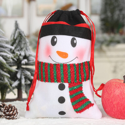 

Siaonvr Christmas Gift Bag Non-Woven Drawstring Candy Treat Stockings Party Holder Pouch