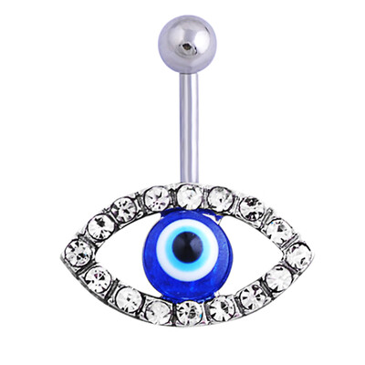 

Dangle Belly Ring Navel Button Blue Barbell Bar Body Piercing
