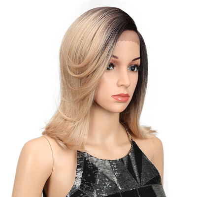 

Noble Straight Synthetic Hair Lace Front 134  Part Bob Wigs 14" Wigs 2 Colors Ombre Hair Choice Cosplay Wigs