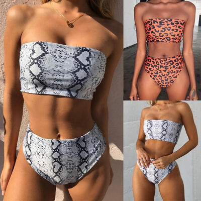 

Sexy Womens High Waist Bikini Set Swimwear Push Up Padded Swimsuit Bathing Suit