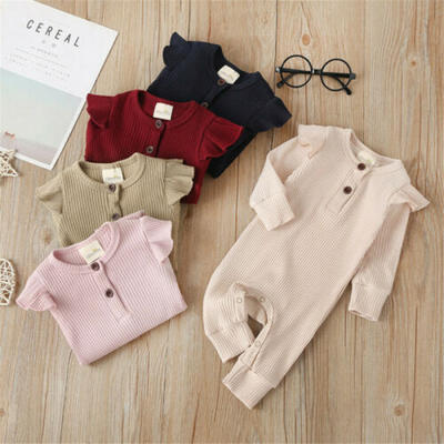 

US Infant Baby Boy Girl Knitted Romper Jumpsuit Bodysuit Winter Clothes Outfits