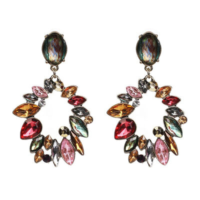 

JURAN Factory Wholesale Women Fashion Crystal Drop Earrings Party Jewelry Brand Earrings Free Shipping 15 Styles Brincos 2019