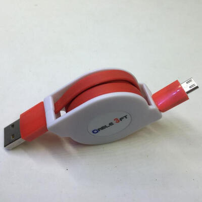 

Micro USB Fast Charge Cord Retractable Charging Cable For Android Phone-1m