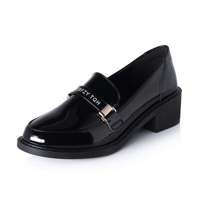 

919 Europe&the United States England single shoes womens fashion simple&thick with thin w