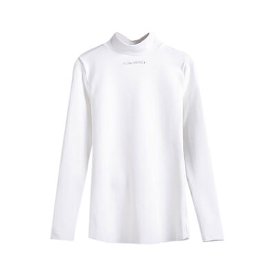 

Women Turtleneck Letter Embroidered T Shirt Slim Pullover Tops Long-Sleeved T-Shirt
