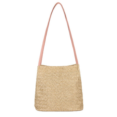 

Tailored Fashion Women Casual Shoulder Bag Straw Bags Woven Bucket Bag Handbag