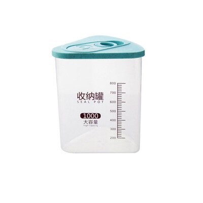 

Plastic Kitchen Food Cereal Grain Bean Rice Storage Box Triangle Container Case